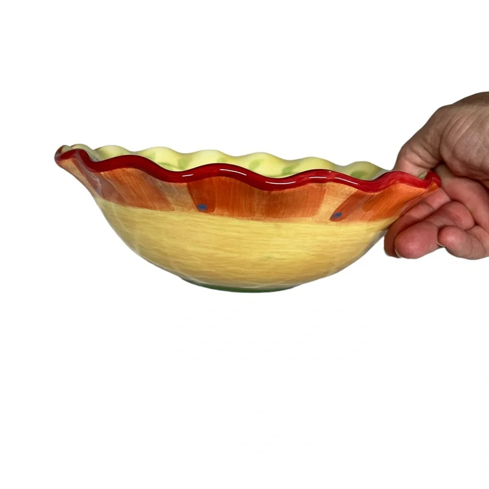 Pfaltzgraff NAPOLI Hand Painted Stoneware 1-8.5” Salad Pasta Serving Bowl Round
